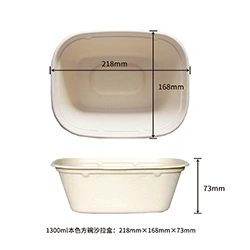 1300ml U-shaped salad box